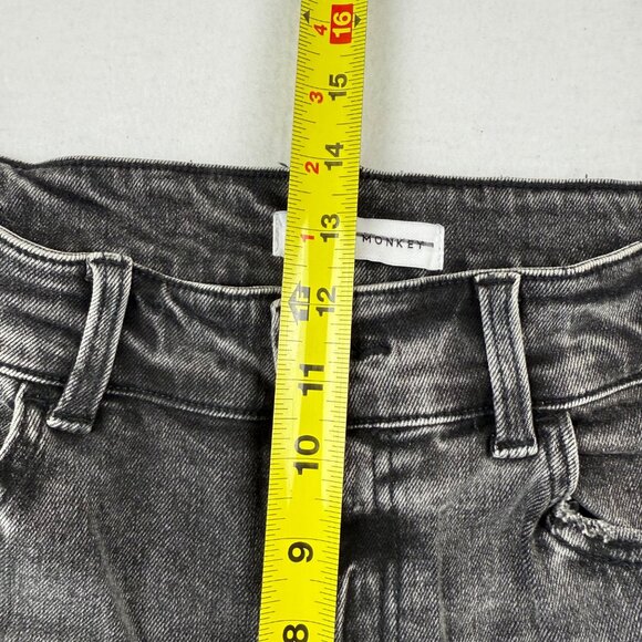 Flying Monkey Women's Distressed Straight Black Gray Denim Jeans Size 16W NWOT - Picture 8 of 10